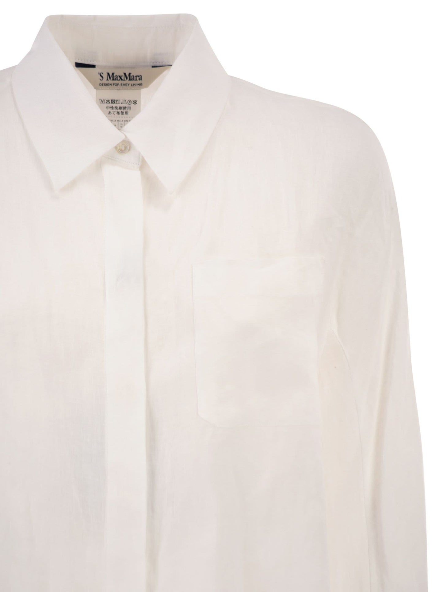 S Max Mara Women Smmgala - Linen Shirt With Fluid Silhouette And Patch Pocket S MAX MARA