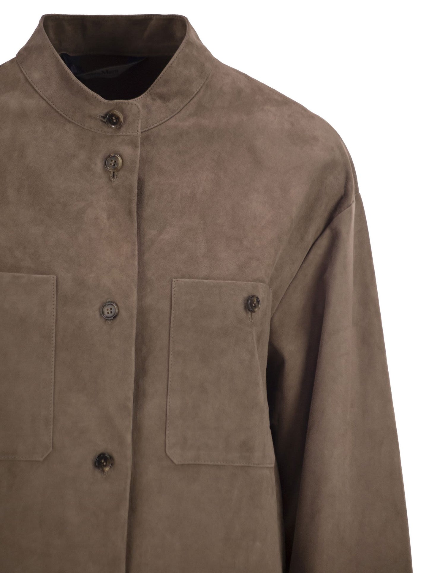 S Max Mara Women Smmelodia - Suede Jacket With Topstitching S MAX MARA