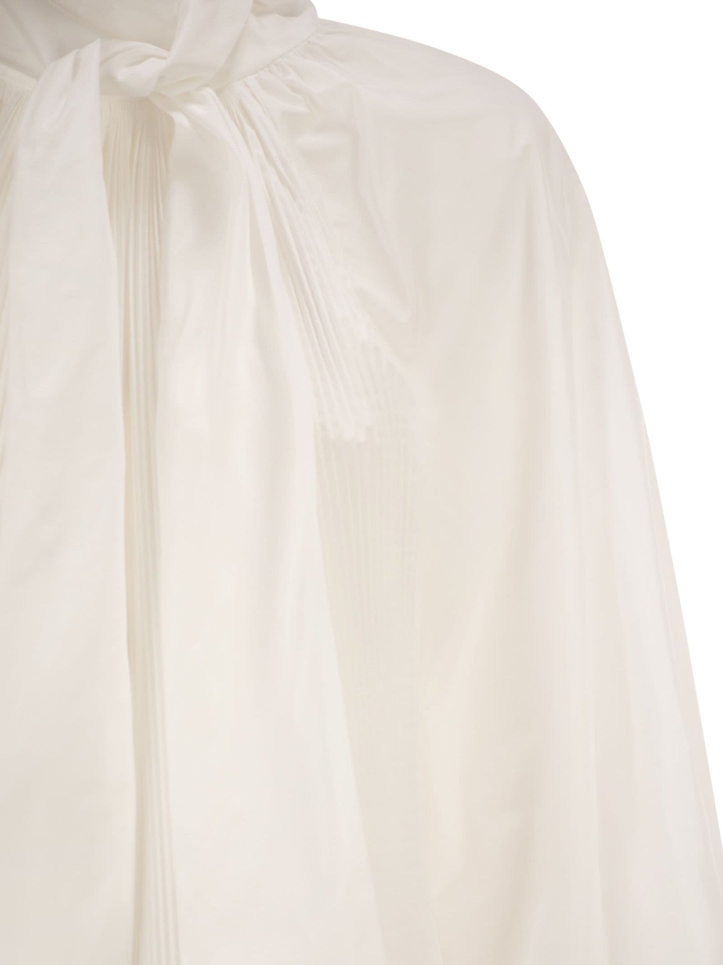 Max Mara Women Mxevalle - Pleated Blouse With Neck Bow MAX MARA