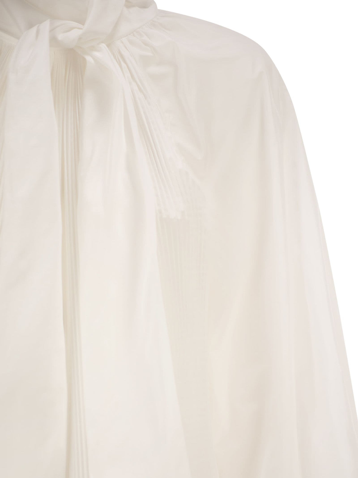 Max Mara Women Mxevalle - Pleated Blouse With Neck Bow MAX MARA