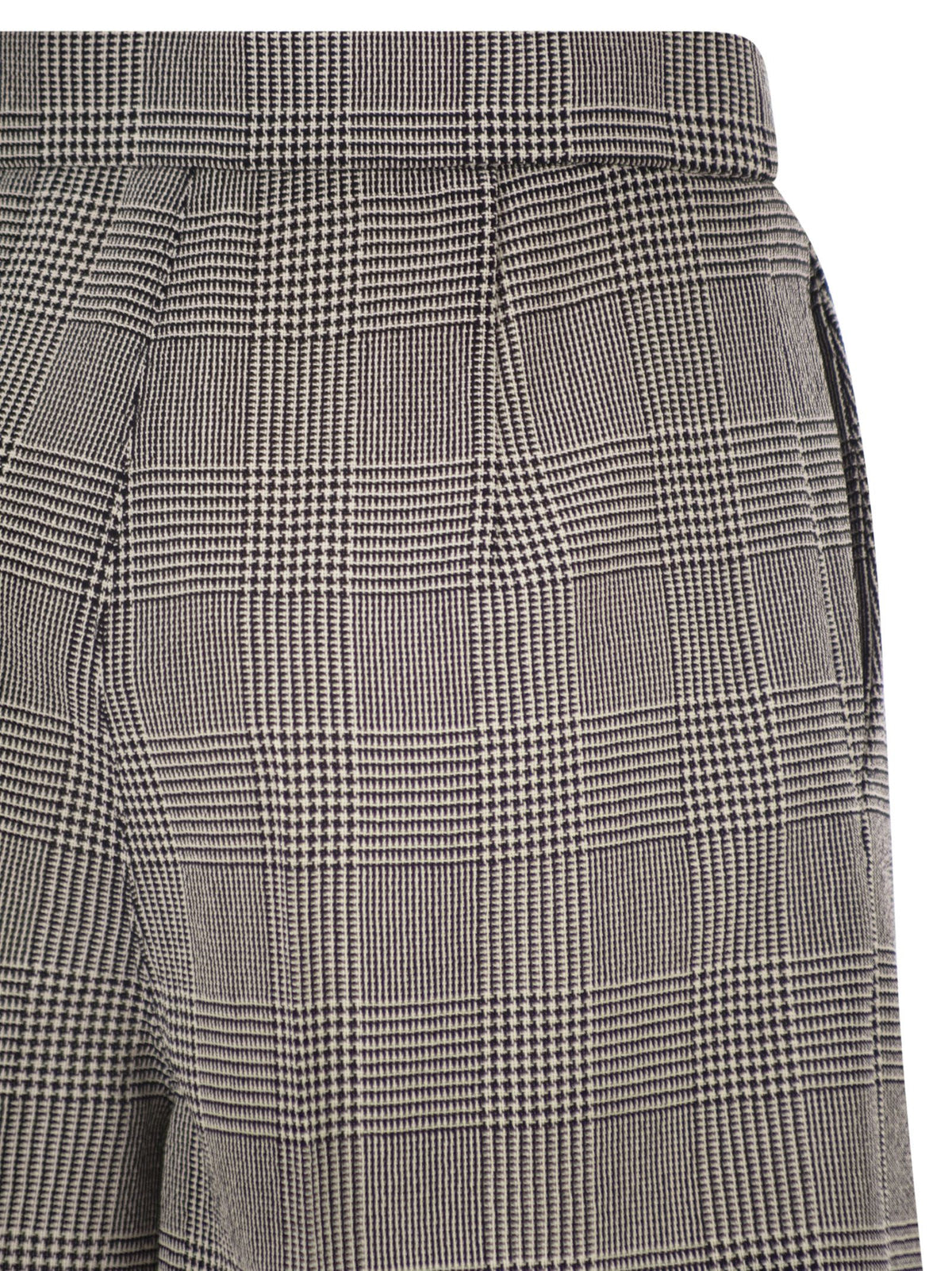Max Mara Women Mxmagoraio - Pure Virgin Wool Prince Of Wales Tailored Shorts MAX MARA