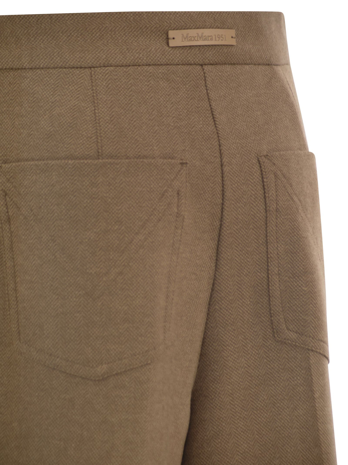 Max Mara Women Mxmugola - Wide-Leg Camel And Virgin Wool Blend Trousers MAX MARA