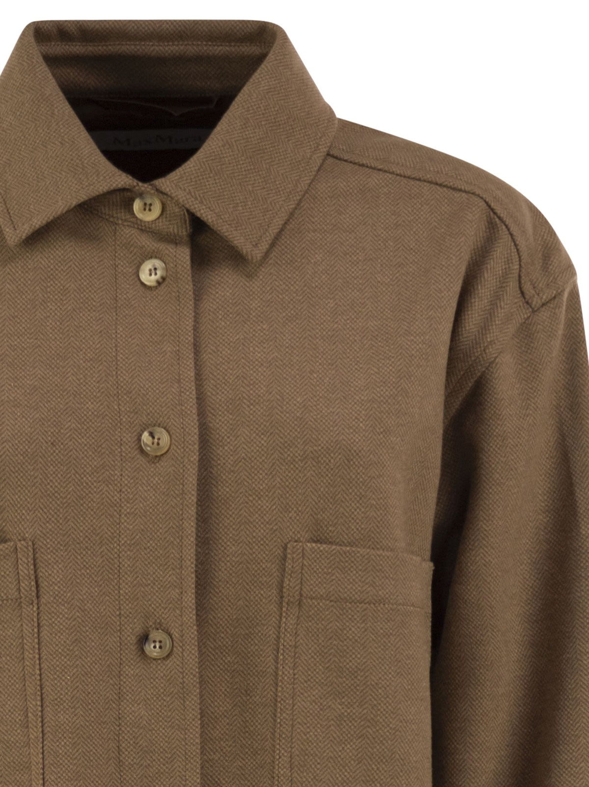Max Mara Women Mxmladino - Camel And Virgin Wool Overshirt MAX MARA