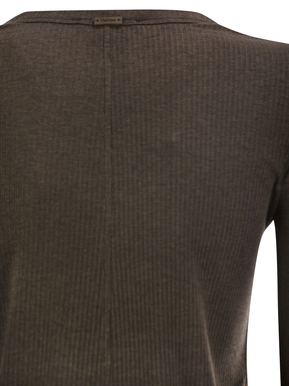 Max Mara Women Mxmsalmone - Ribbed Lyocell And Silk T-Shirt MAX MARA