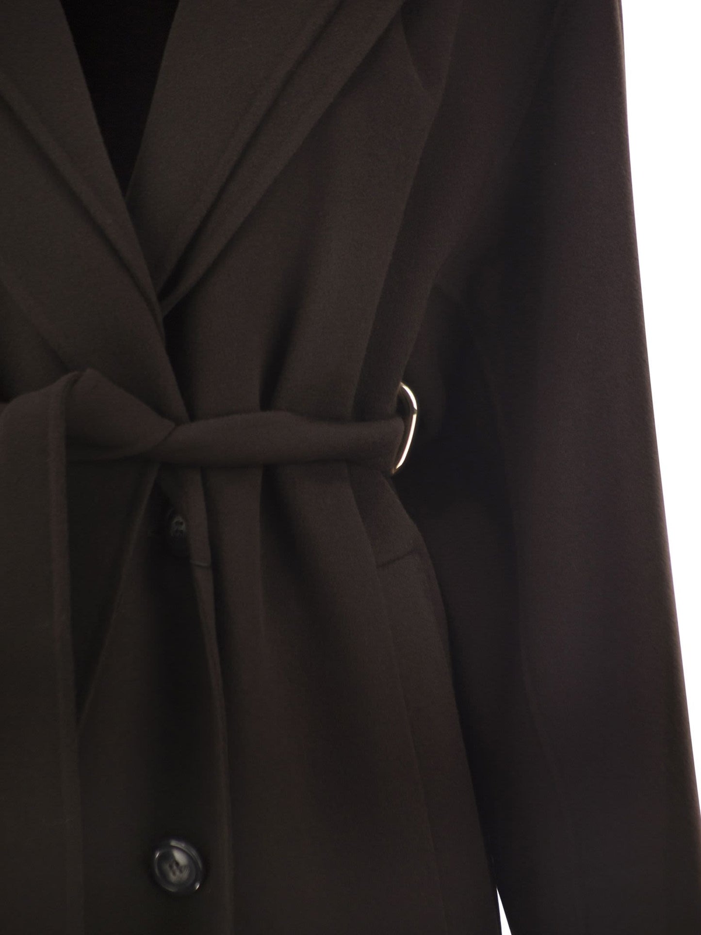 Sportmax Women Spxolmo - Pure Virgin Wool Hooded Coat SPORTMAX