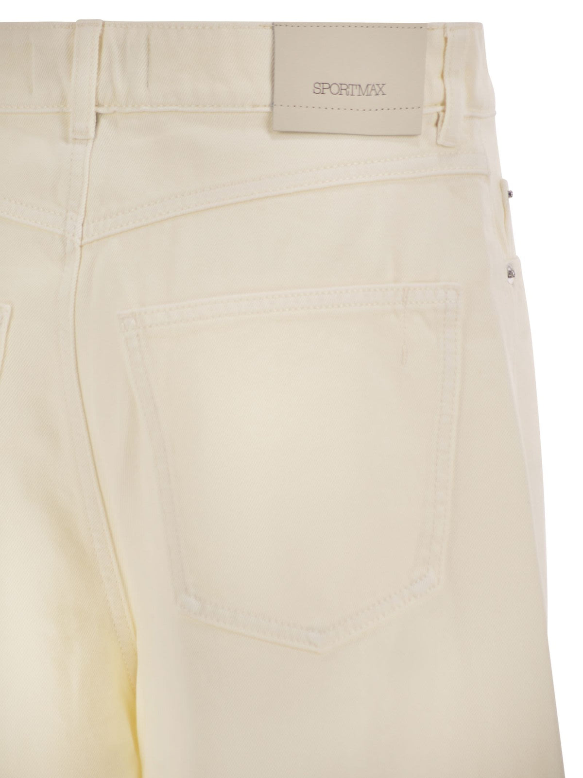 Sportmax Women Spdsiamese - Wide-Leg Cotton Denim Jeans With Signature Metal Detail SPORTMAX