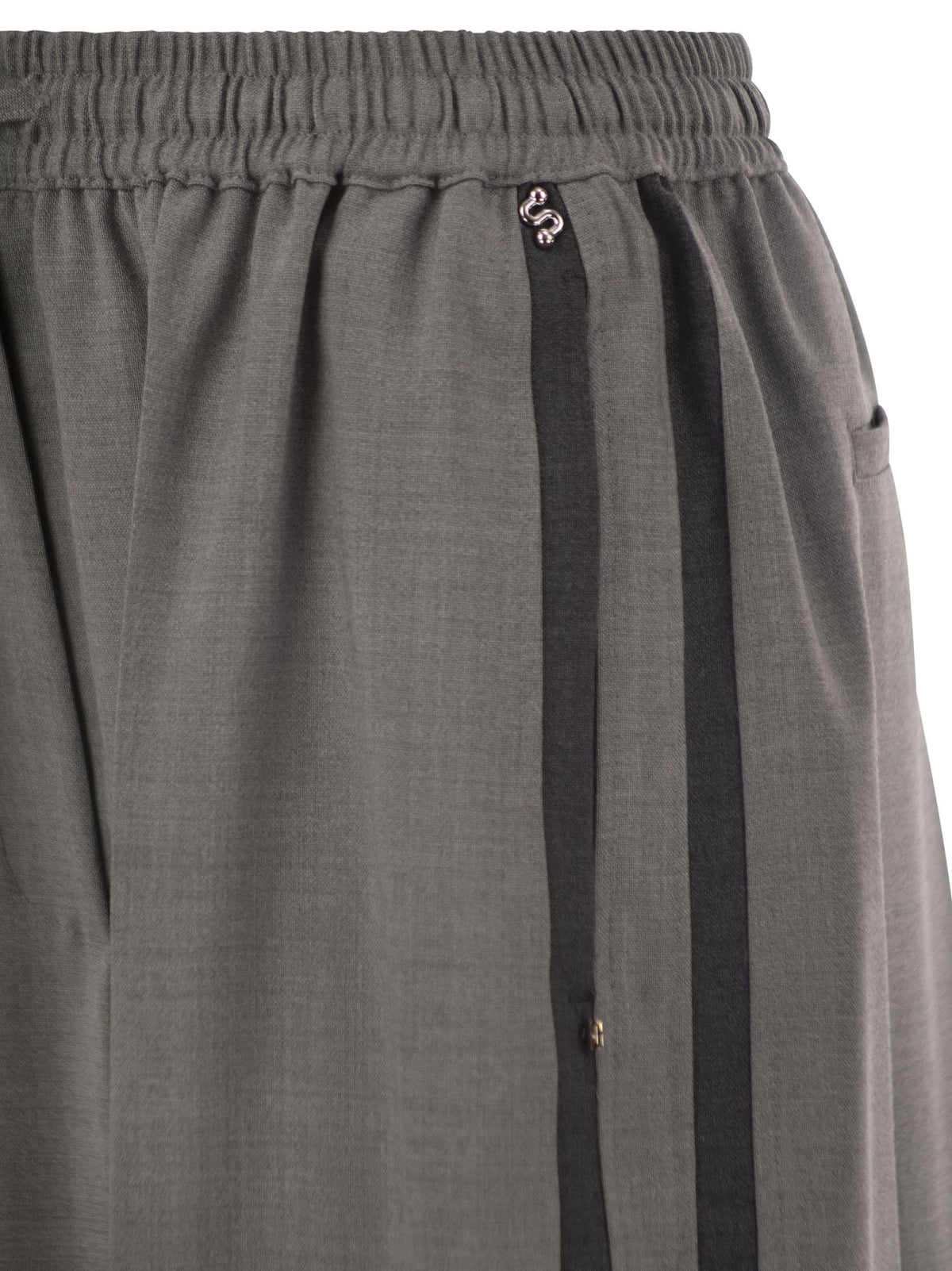 Sportmax Women Spxaceri - Pure Virgin Wool Drawstring Trousers SPORTMAX