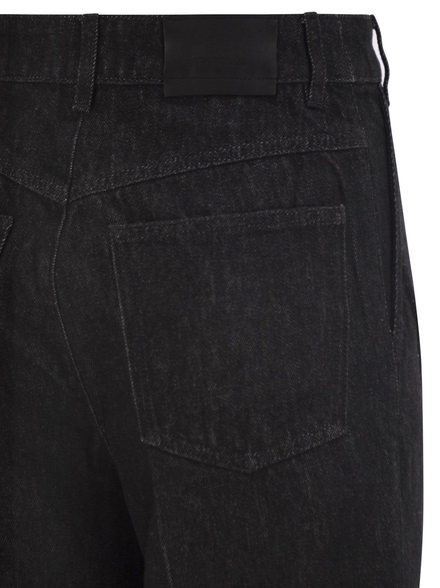 Sportmax Women Spdmanico - Flared Cotton Denim Jeans With Signature Metal Details SPORTMAX