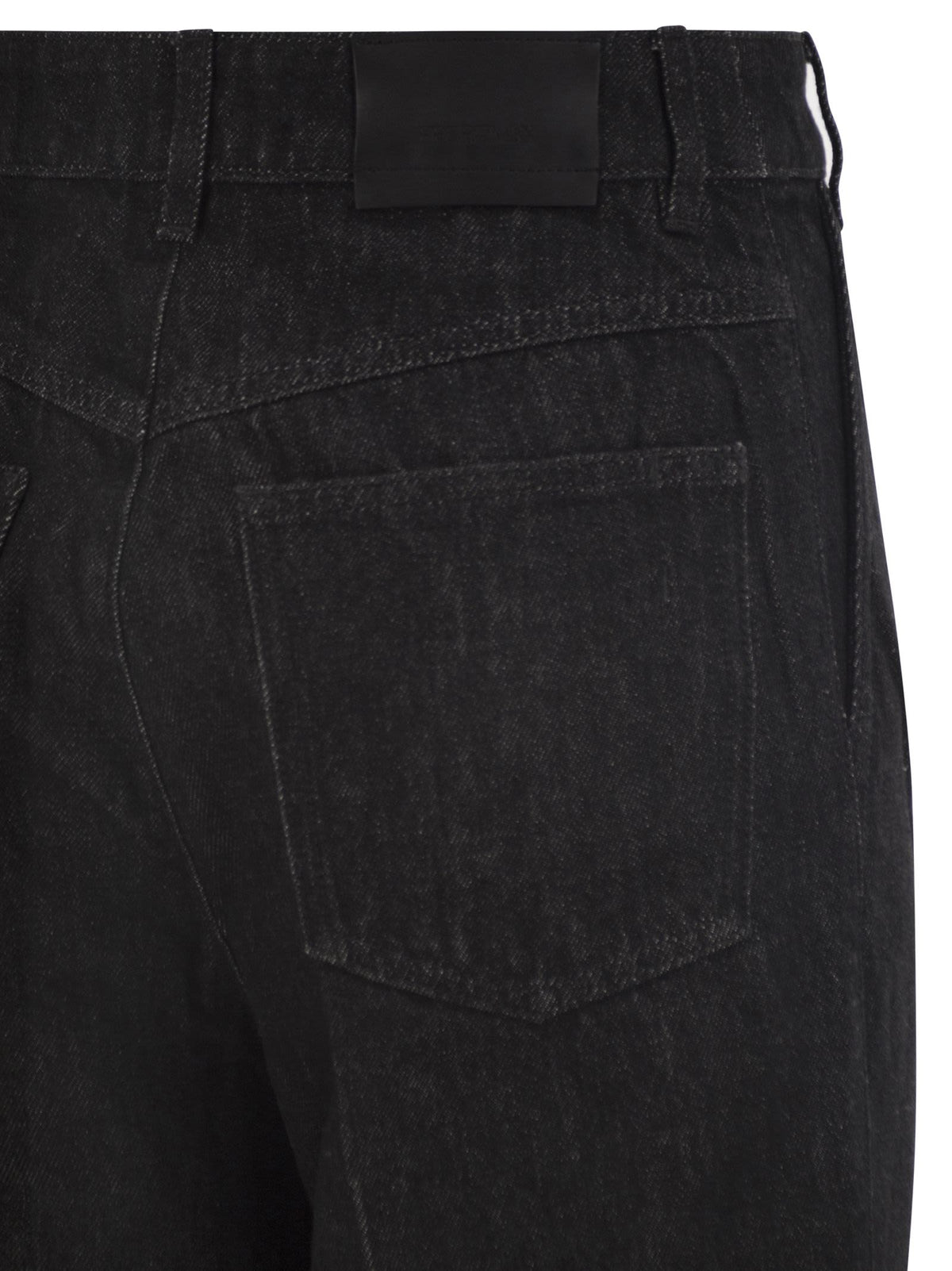 Sportmax Women Spdmanico - Flared Cotton Denim Jeans With Signature Metal Details SPORTMAX