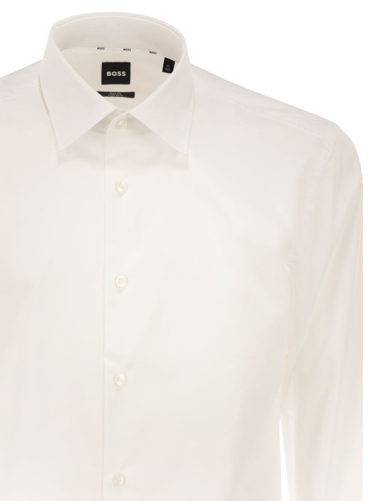 Boss Men Slim Fit Shirt In Easy-Iron Stretch Cotton Poplin