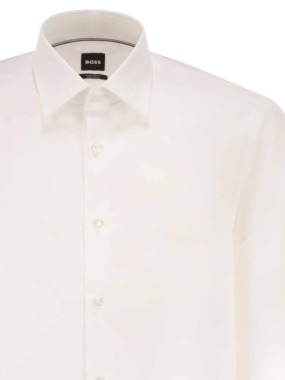 Boss Men Regular Fit Shirt In Easy-Iron Cotton Poplin BOSS