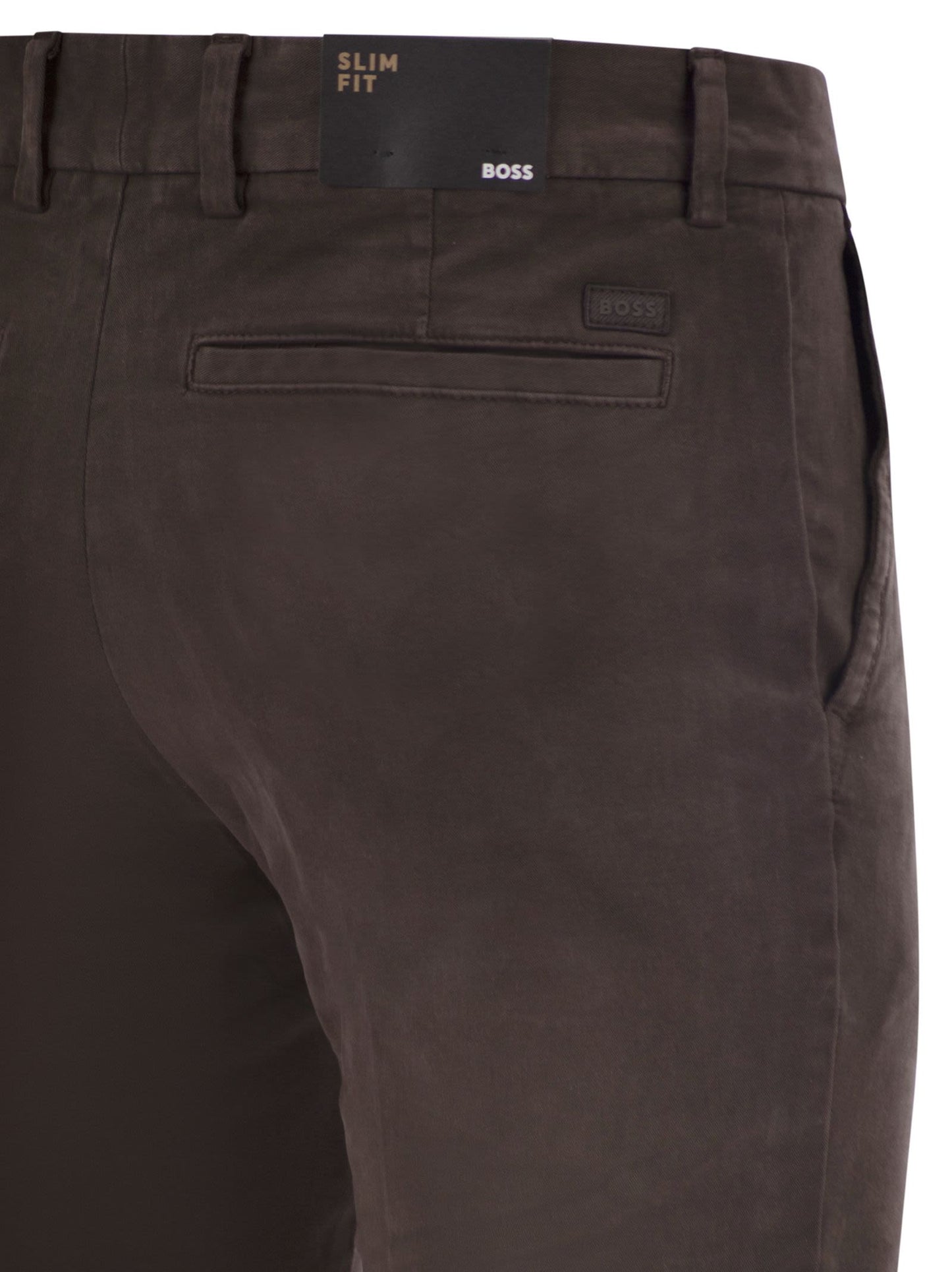 Boss Men Slim Fit Stretch Cotton Chino Trousers BOSS