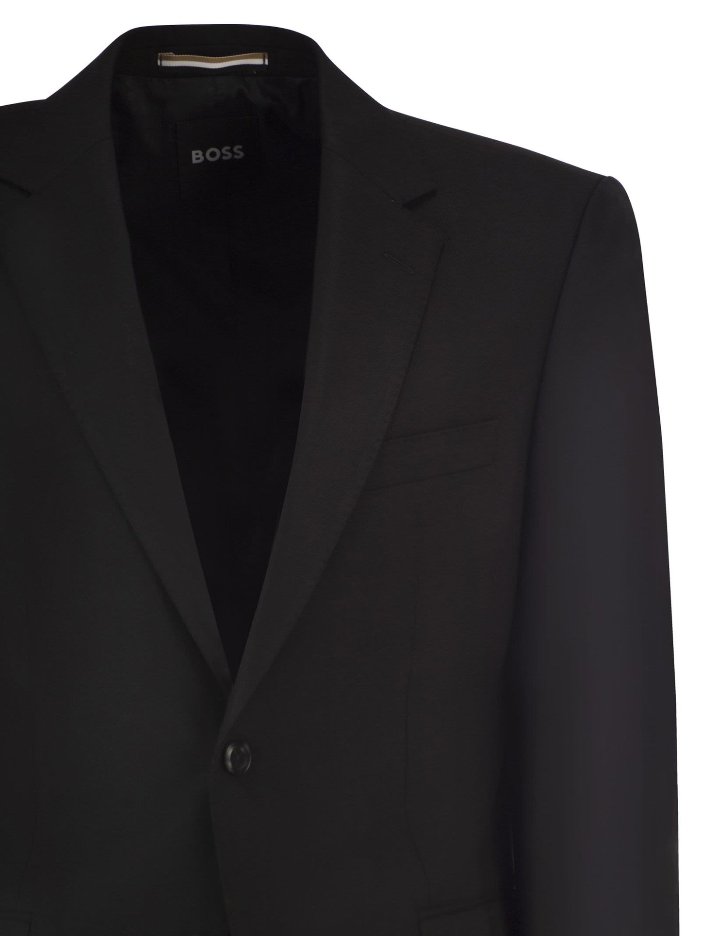 Boss Men Regular Fit Suit In Wool And Elastane Blend BOSS