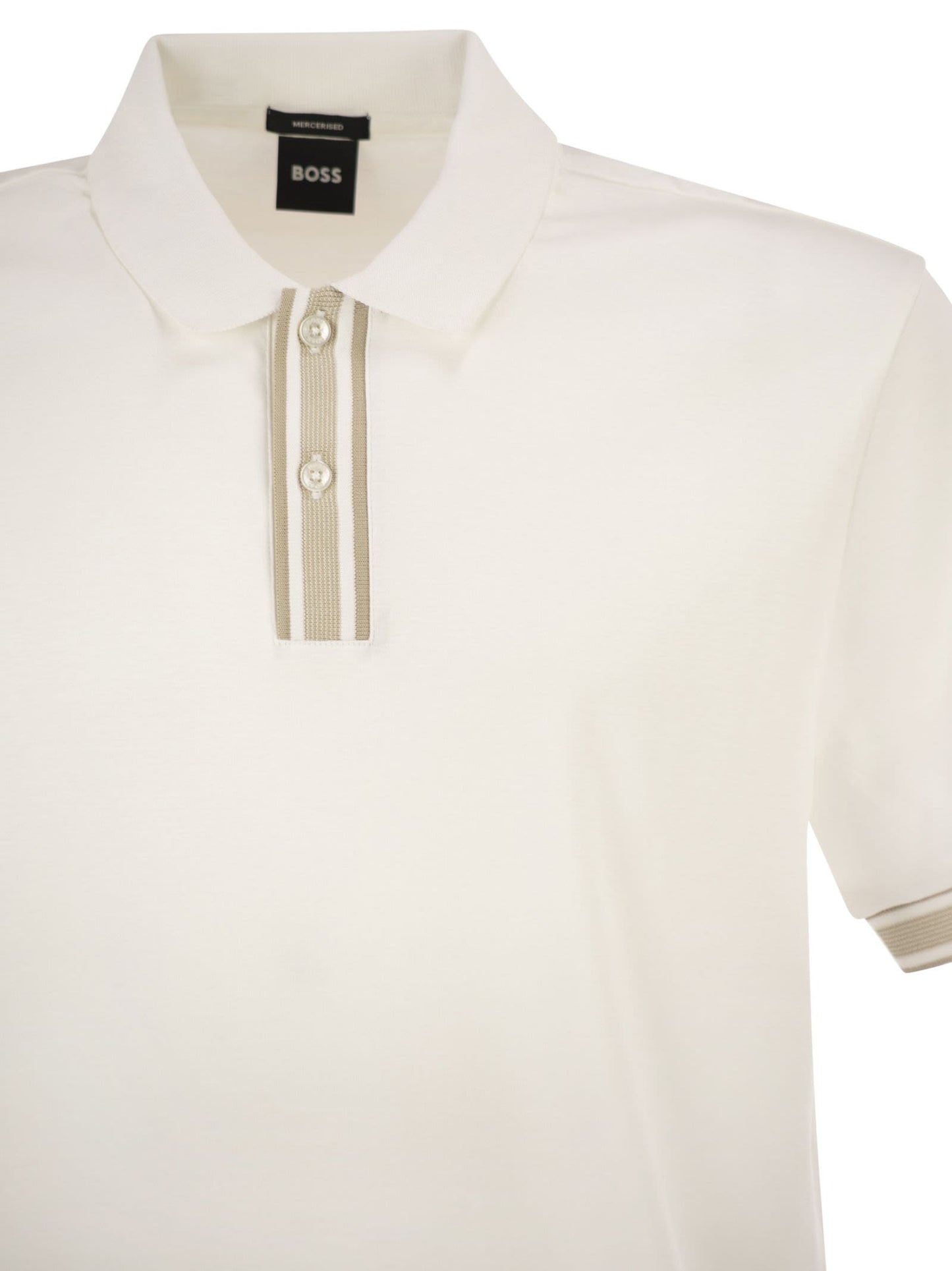 Boss Men Cotton Polo Shirt With Contrast Placket BOSS