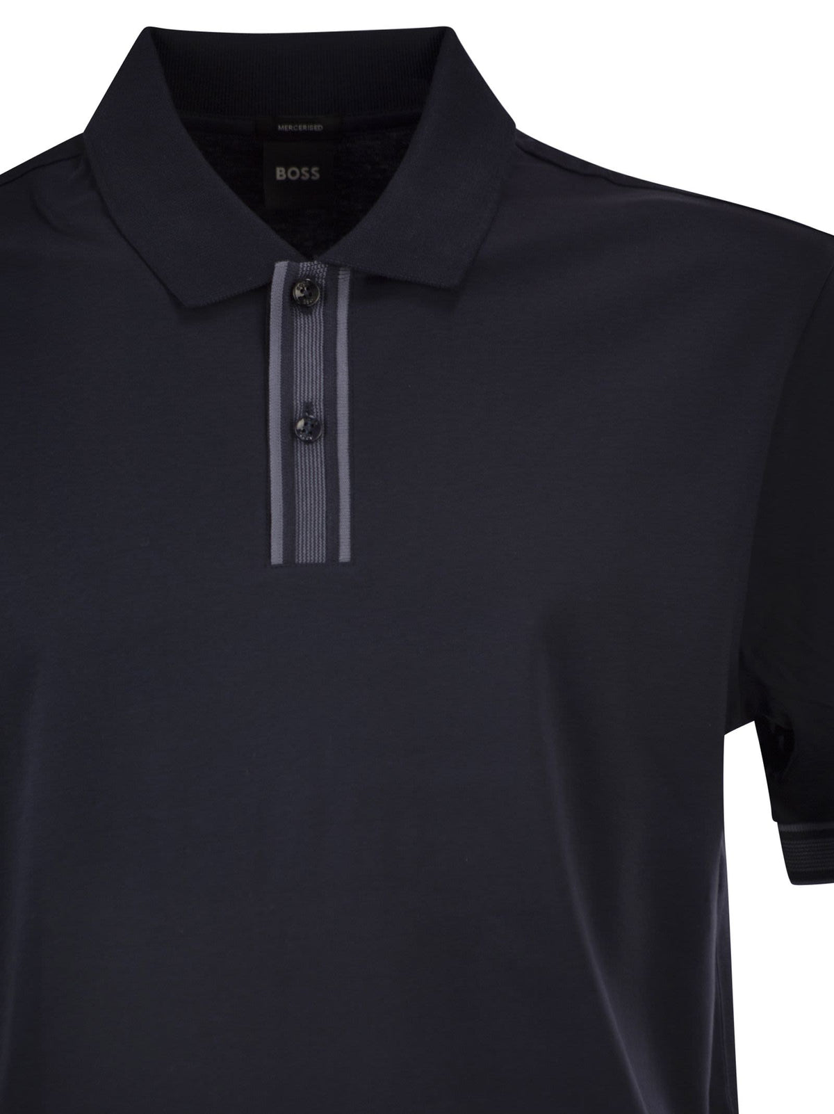 Boss Men Cotton Polo Shirt With Contrast Placket BOSS