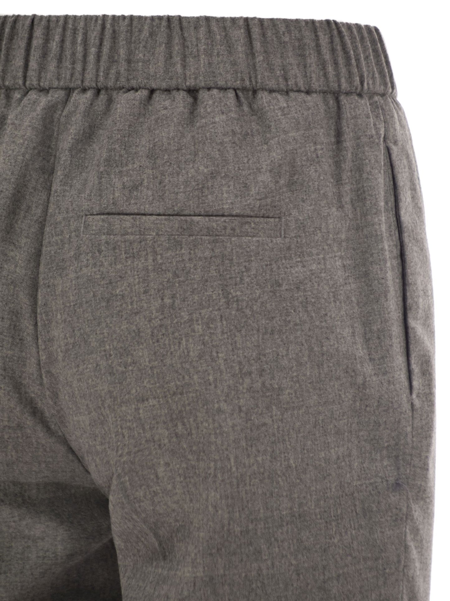 Peserico Women Virgin Wool And Cashmere Tapered Trousers With Elasticated Waistband PESERICO
