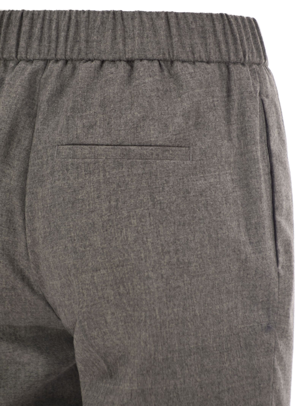 Peserico Women Virgin Wool And Cashmere Tapered Trousers With Elasticated Waistband PESERICO