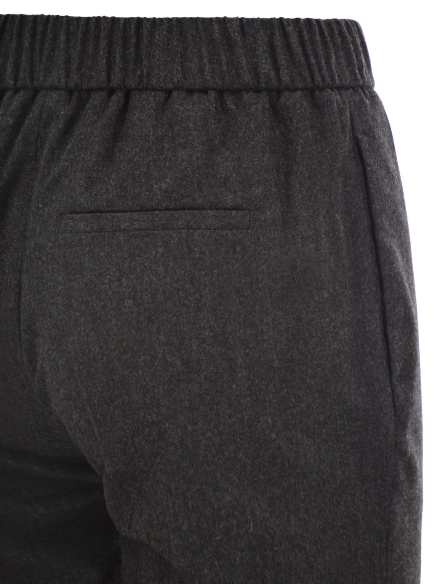 Peserico Women Virgin Wool And Cashmere Tapered Trousers With Elasticated Waistband PESERICO