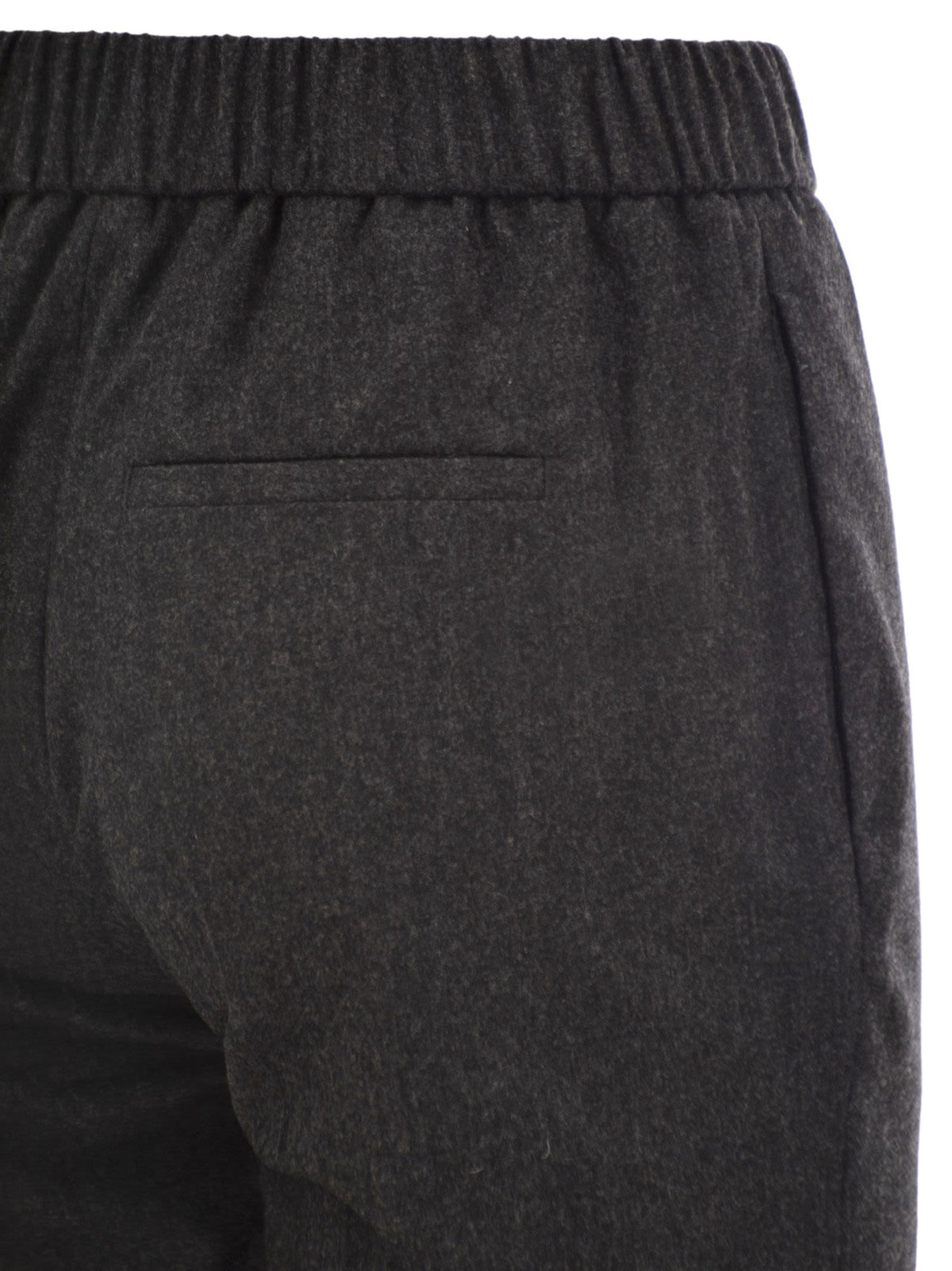 Peserico Women Virgin Wool And Cashmere Tapered Trousers With Elasticated Waistband PESERICO