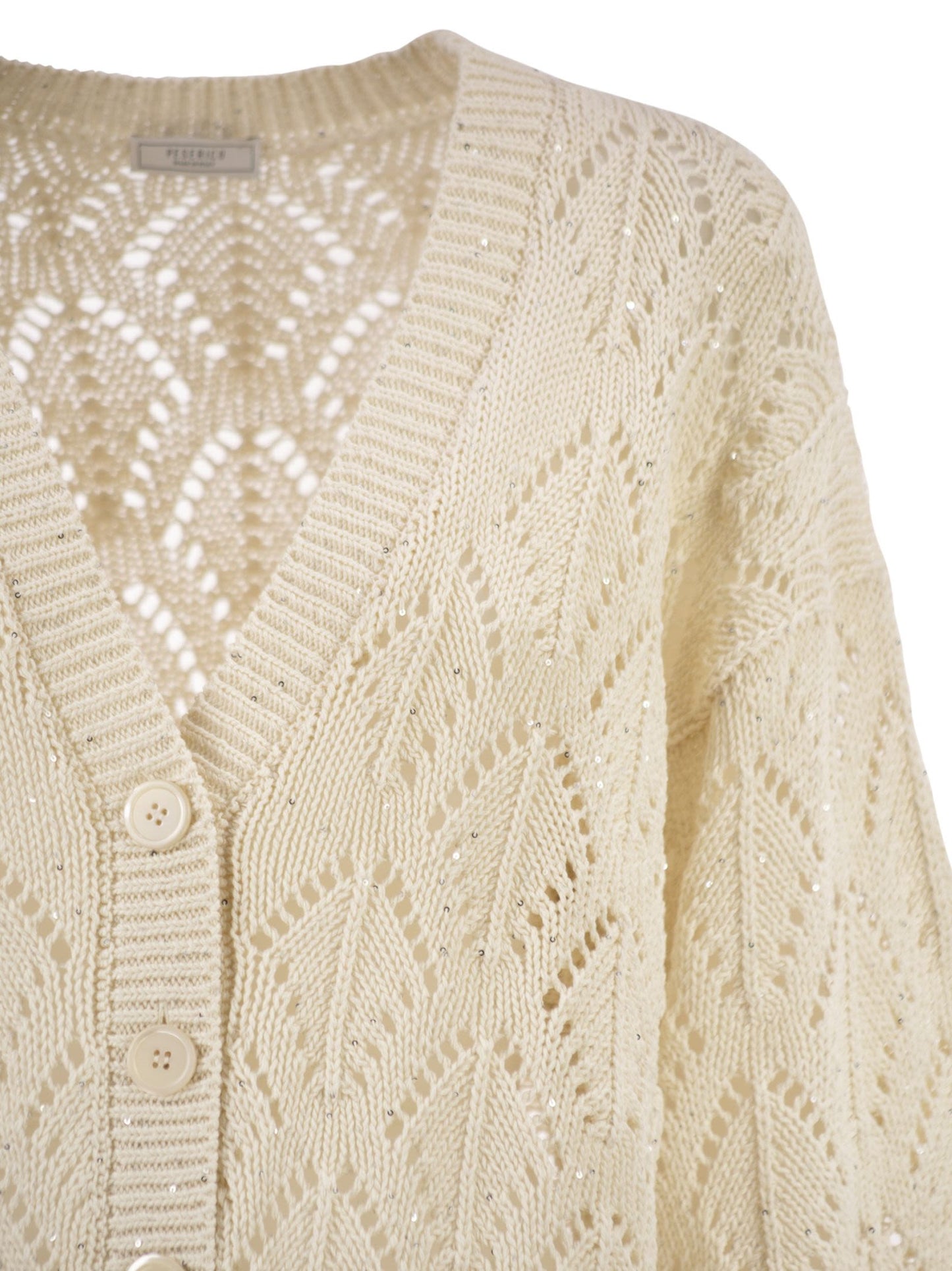 Peserico Women Cotton Cord Cardigan With Sequins PESERICO