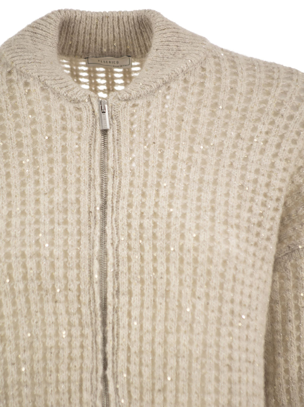 Peserico Women Waffle-Knit Cardigan With Sequins PESERICO