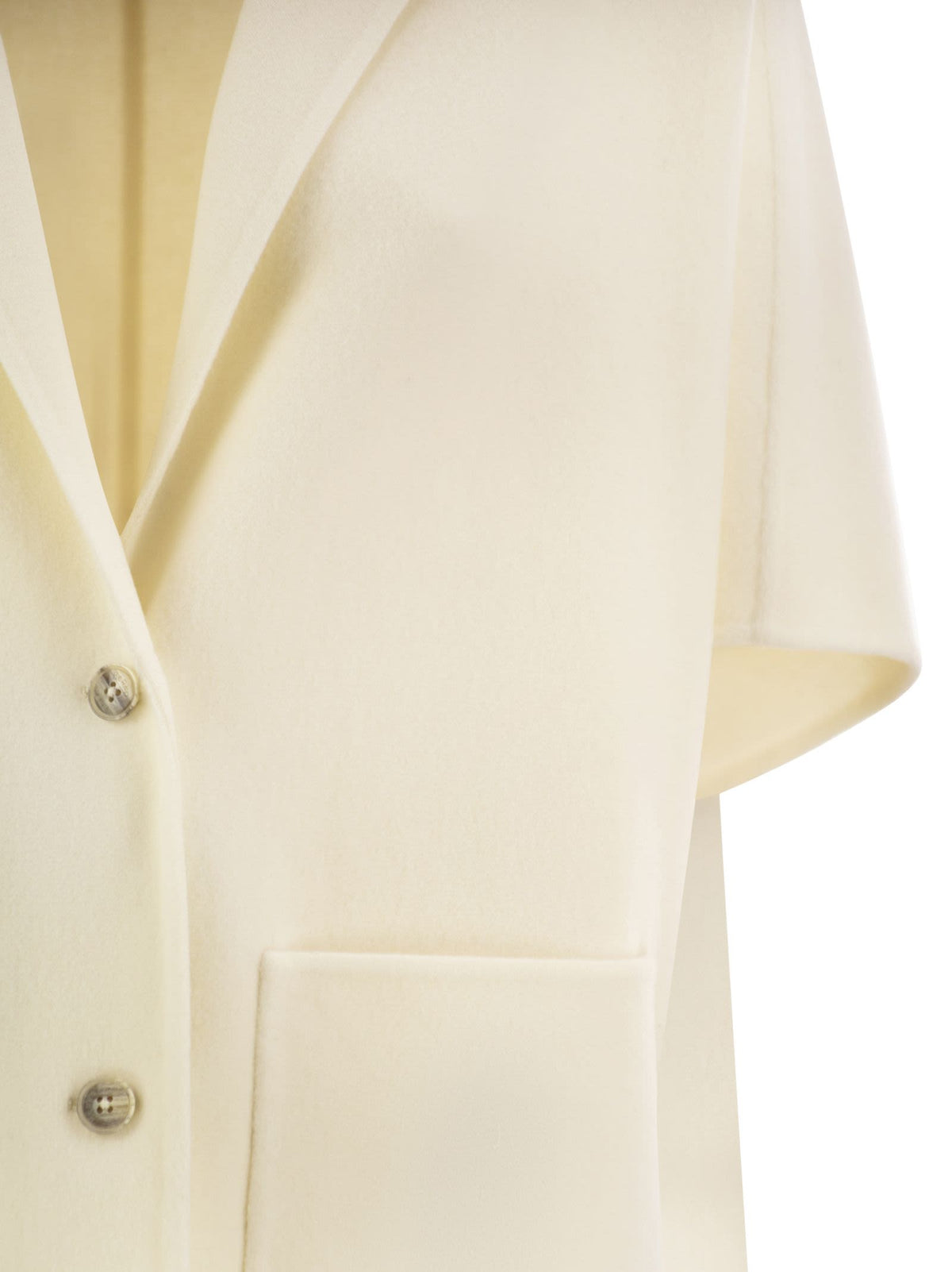Herno Women Double Wool Cape With Lapel Collar HERNO
