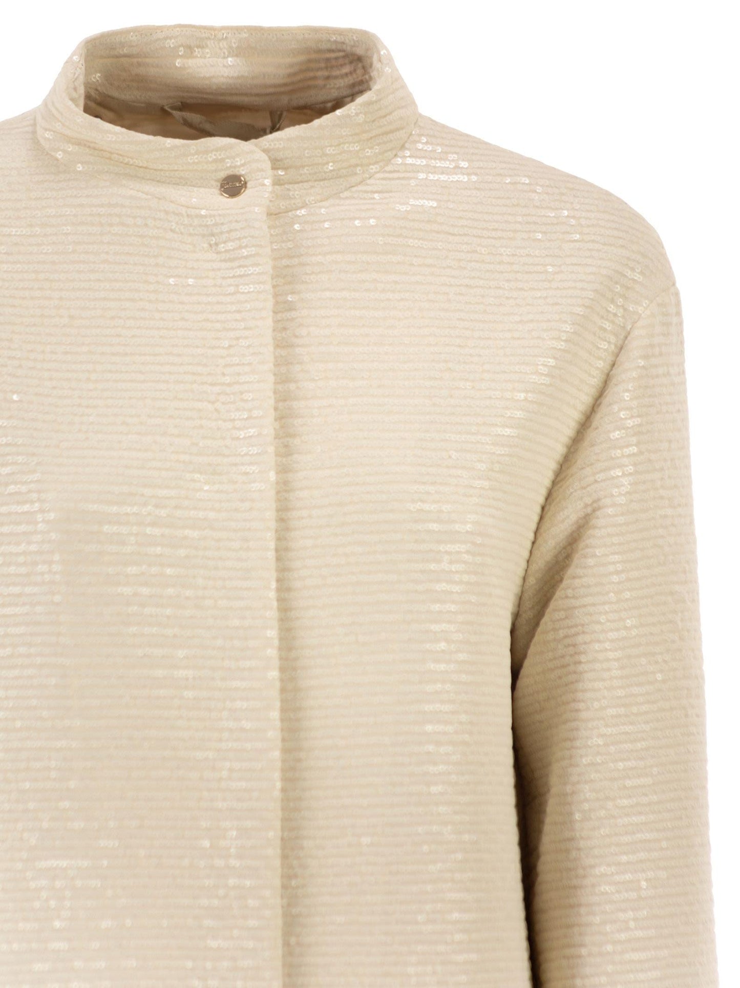Herno Women Overcoat With All-Over Sequins HERNO
