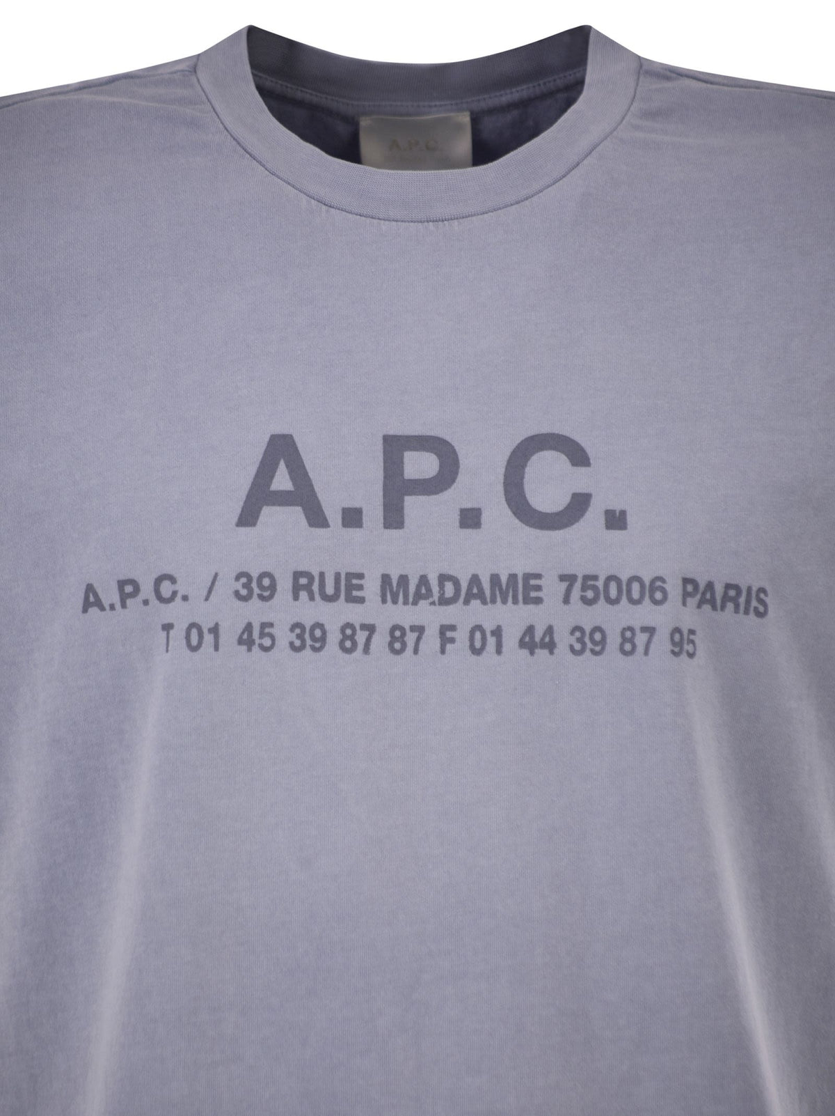 A.P.C. Men Organic Cotton T-Shirt With Logo Print A.P.C.