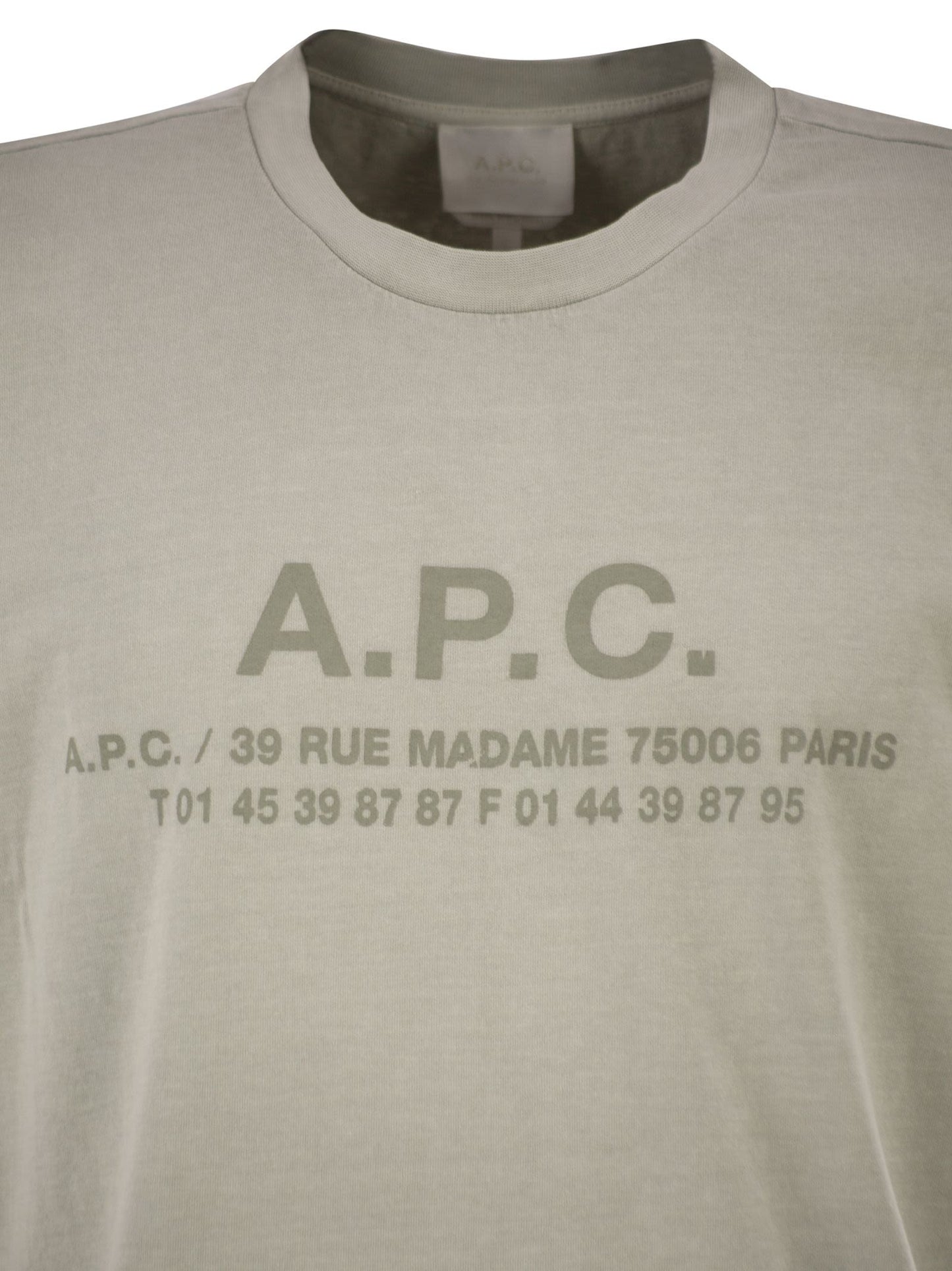 A.P.C. Men Organic Cotton T-Shirt With Logo Print A.P.C.