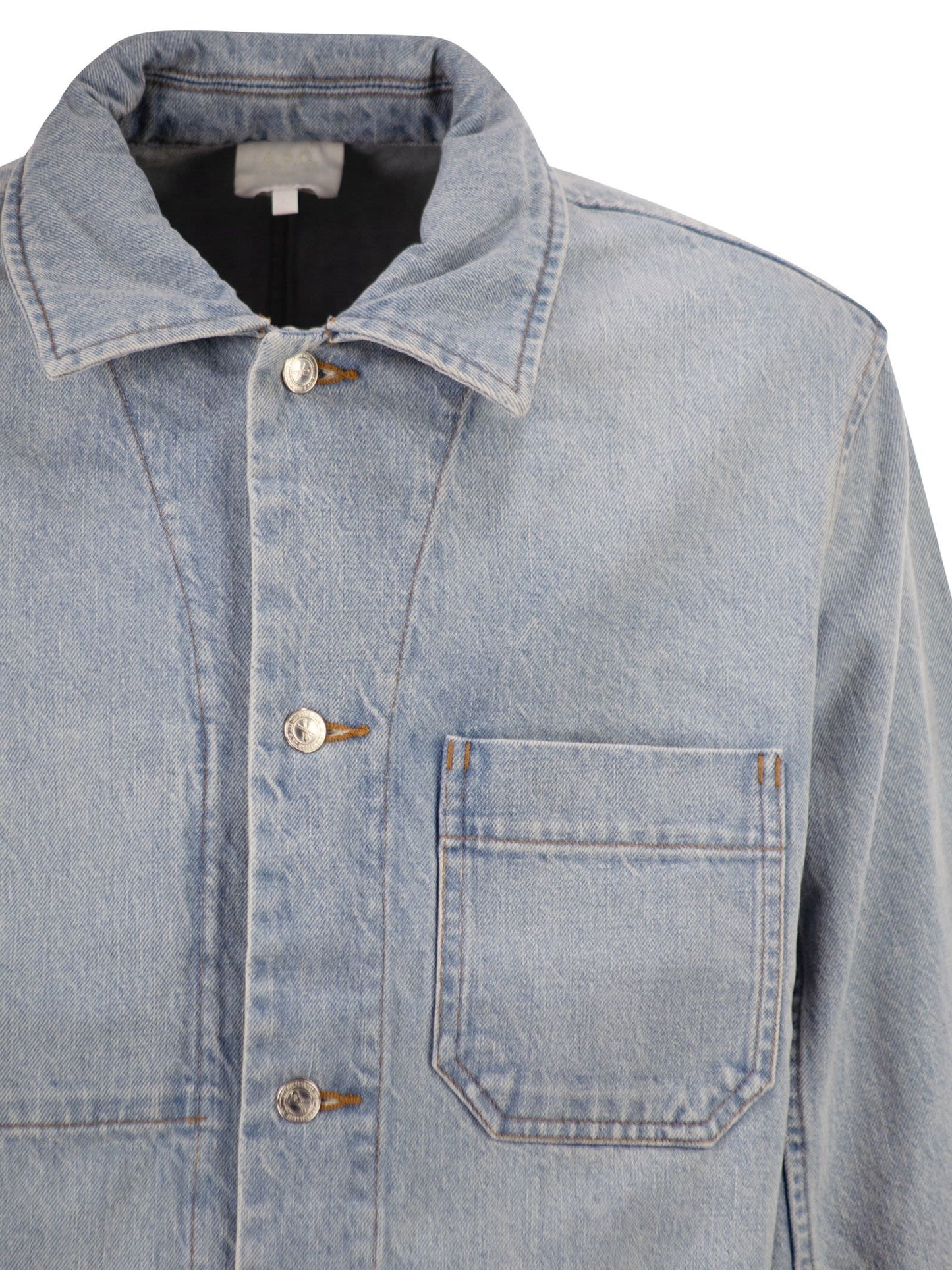 A.P.C. Men Cotton Denim Jacket With Patch Pockets A.P.C.