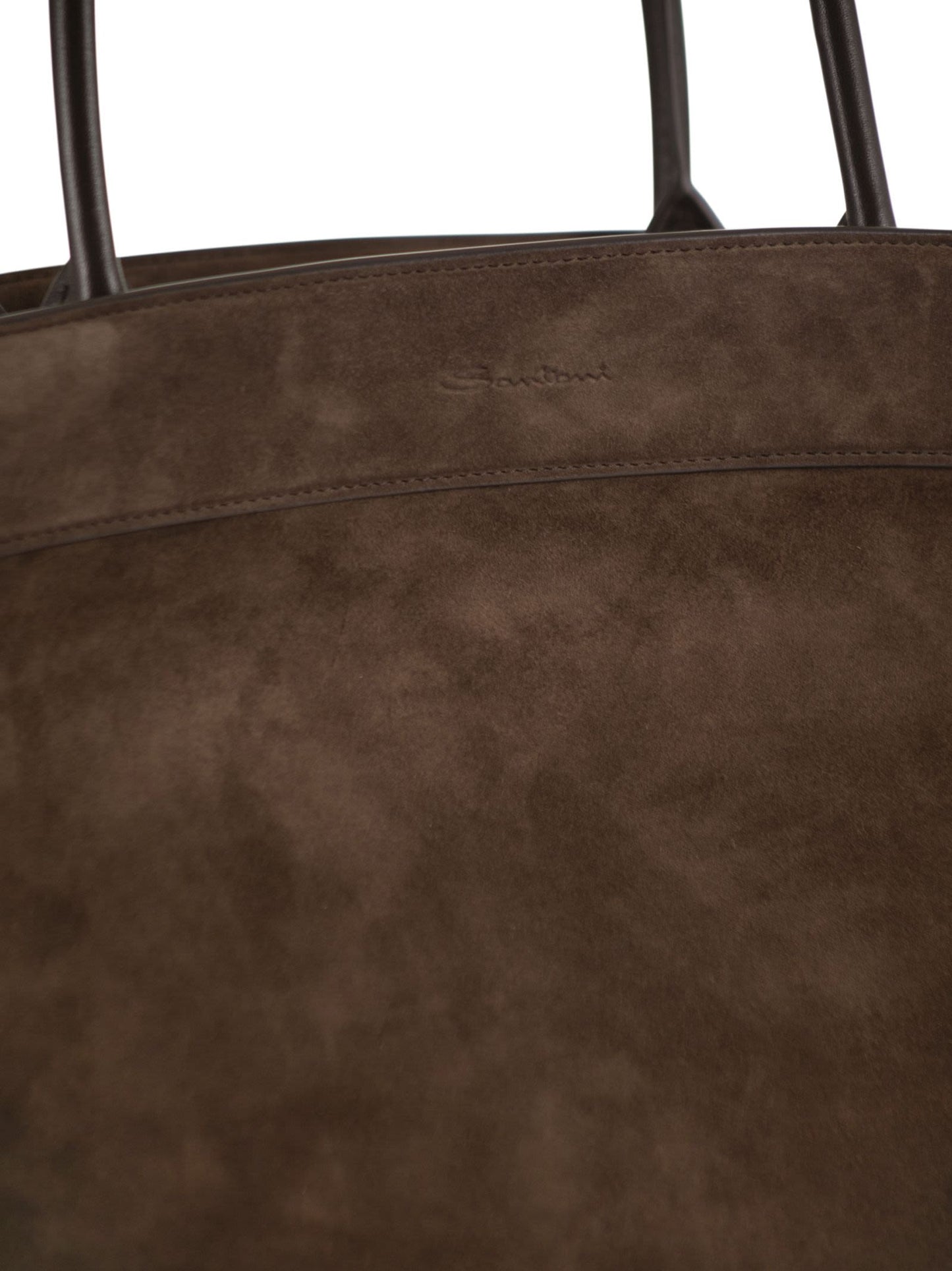 Santoni Women Didi M - Suede Shoulder Bag With Double Handle SANTONI