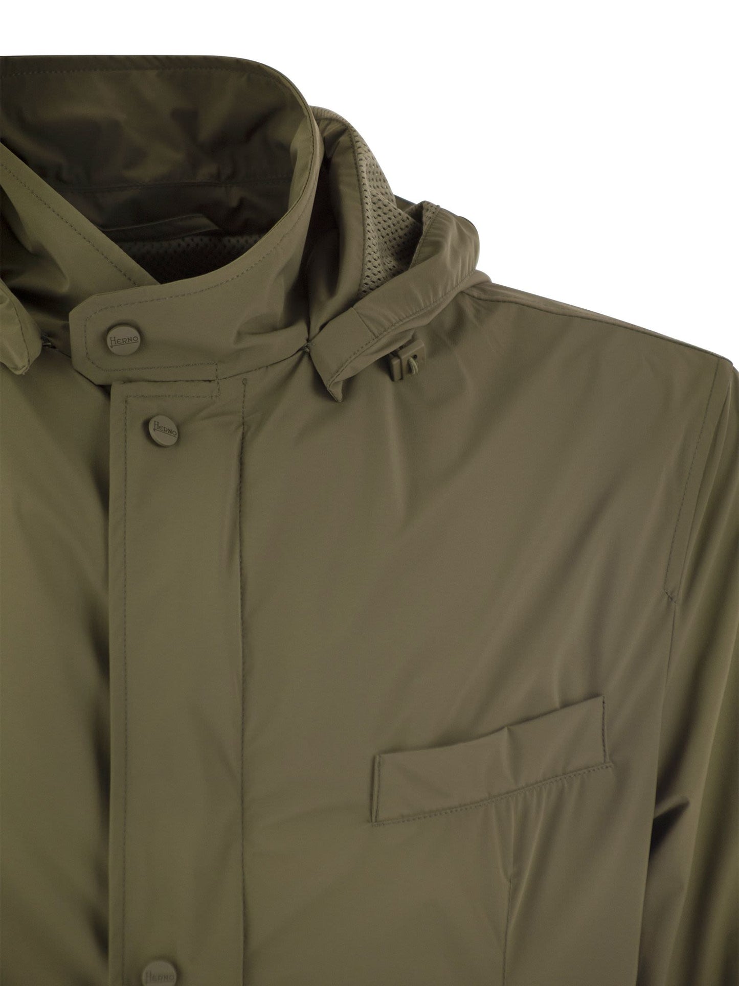 Herno Men Technical Fabric Jacket With Hood HERNO