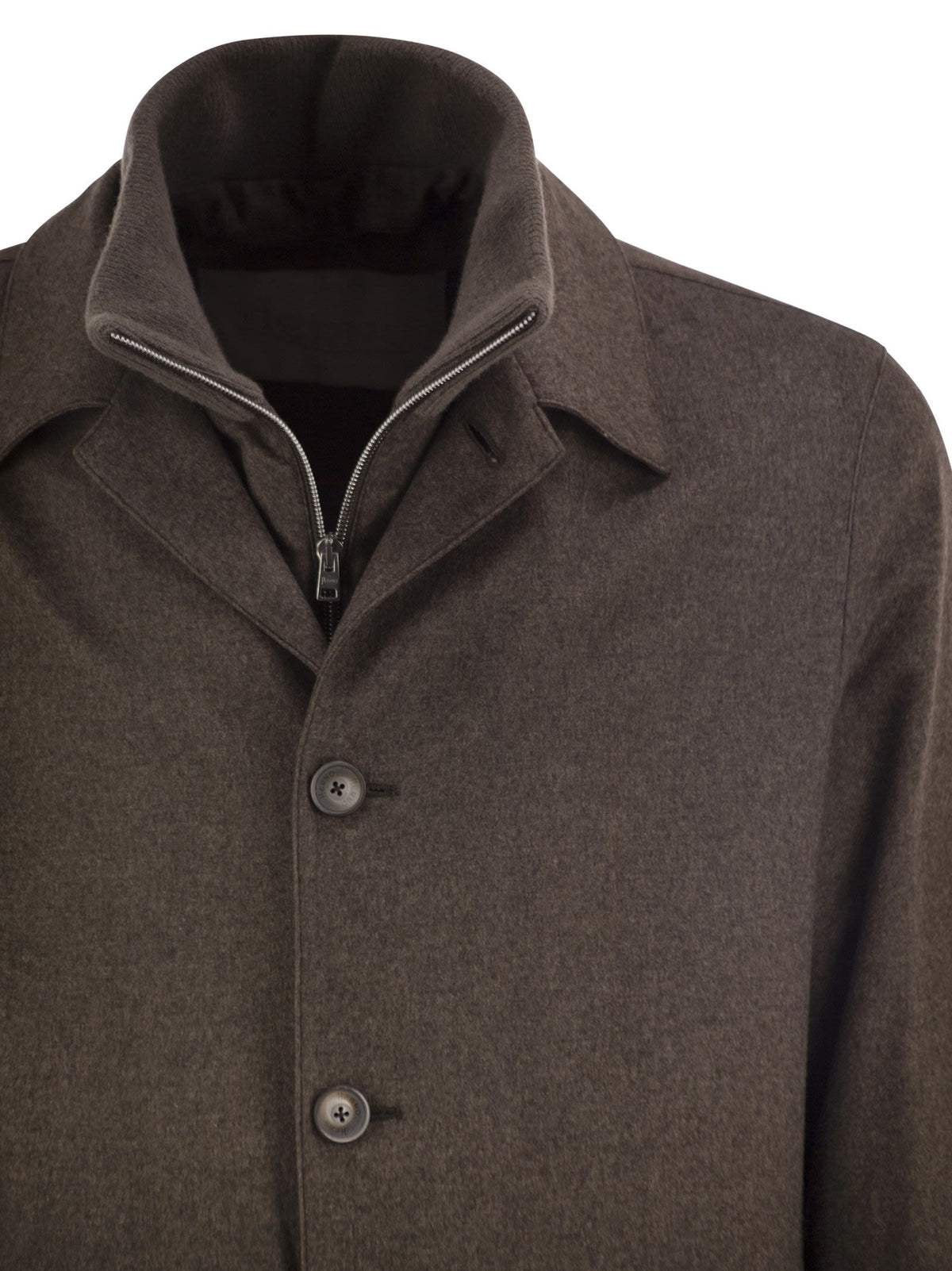Herno Men Silk And Cashmere Tailored Jacket With Removable Inner Bib HERNO