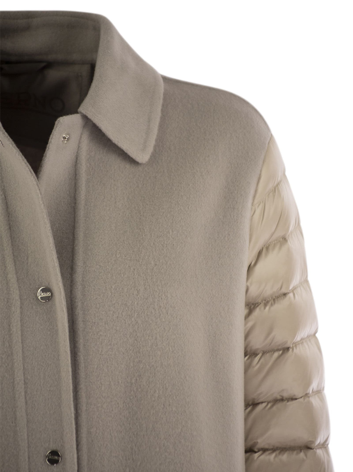 Herno Women Coat With Down Sleeves HERNO