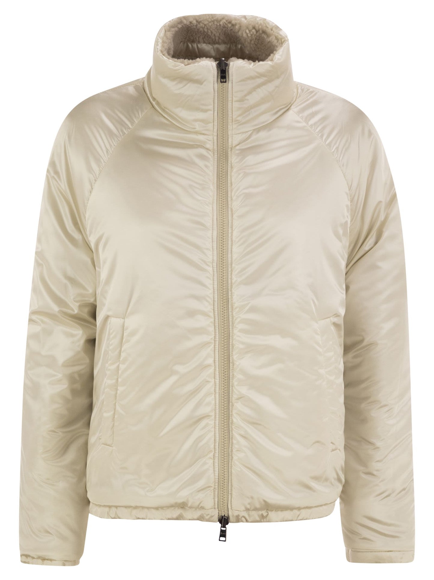 Herno Women Reversible Teddy Fleece And Technical Nylon Jacket HERNO