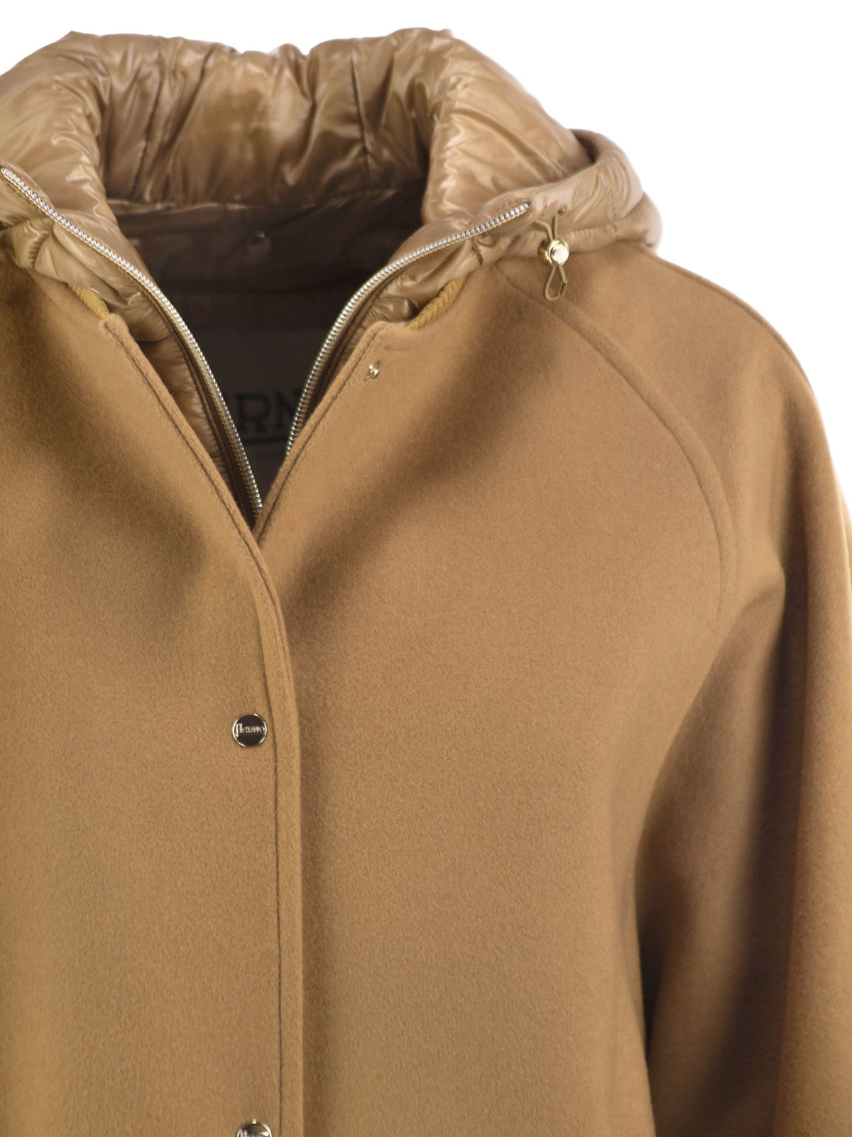 Herno Women Virgin Wool Jacket With Removable Bib HERNO