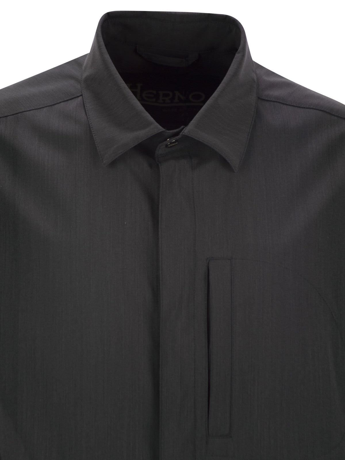 Herno Men Shirt-Cut Jacket In Tech Wool HERNO