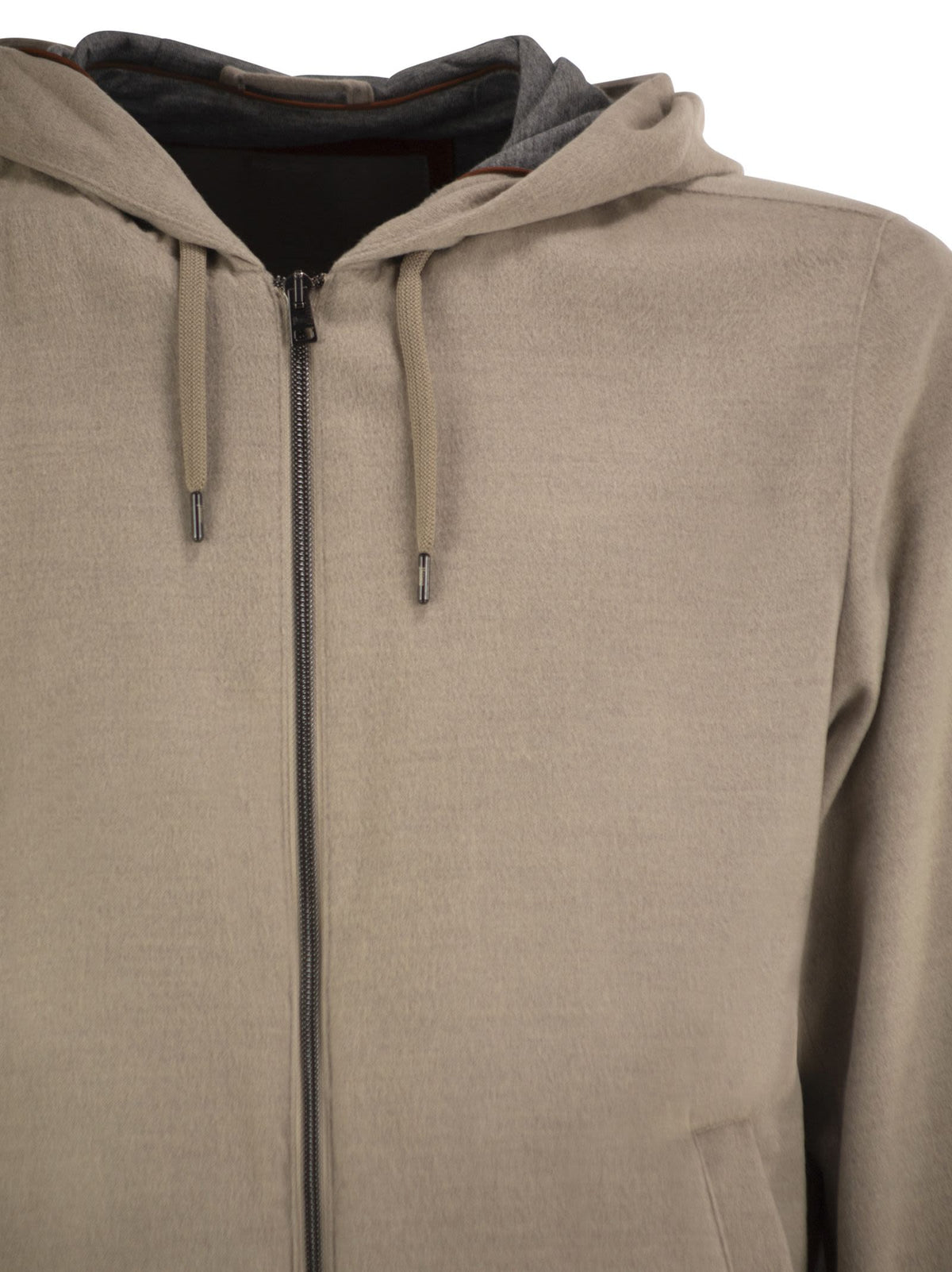 Herno Men Lightweight Hooded Jacket In Wool-Effect Fabric HERNO
