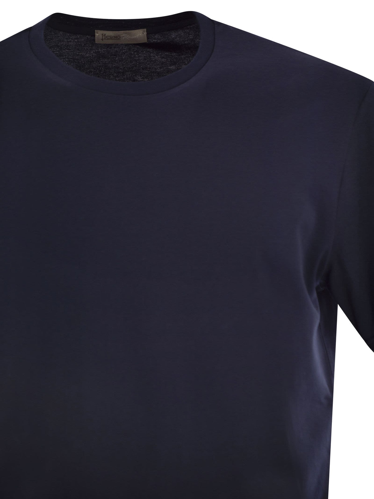 Herno Men Resort T-Shirt In Cotton And Light Stretch Nylon HERNO