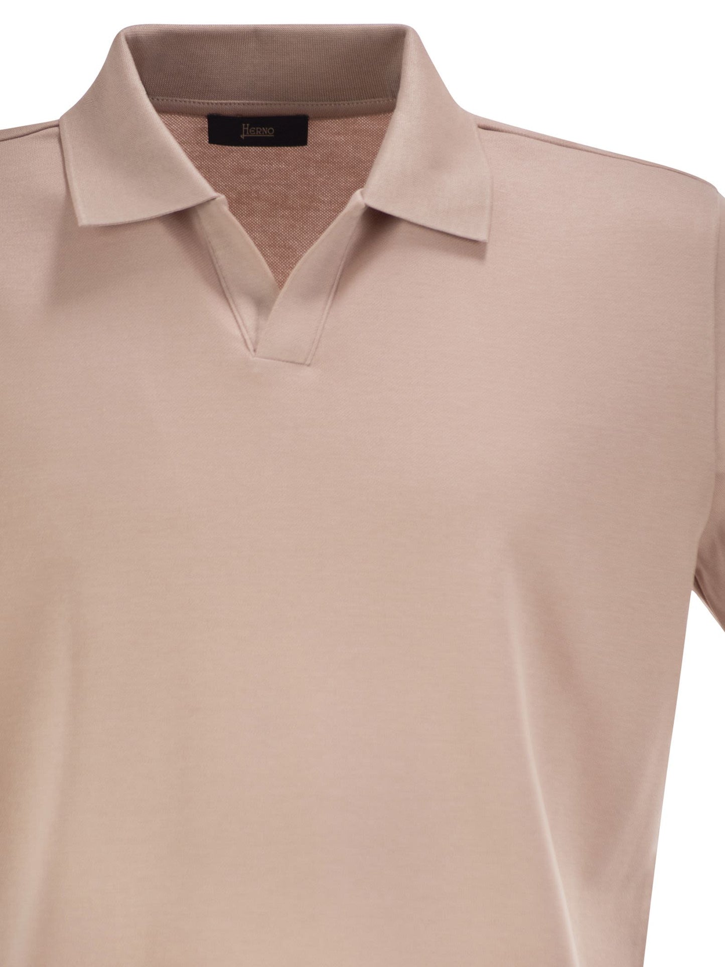 Herno Men Cotton Jersey Polo Shirt With Open Collar HERNO