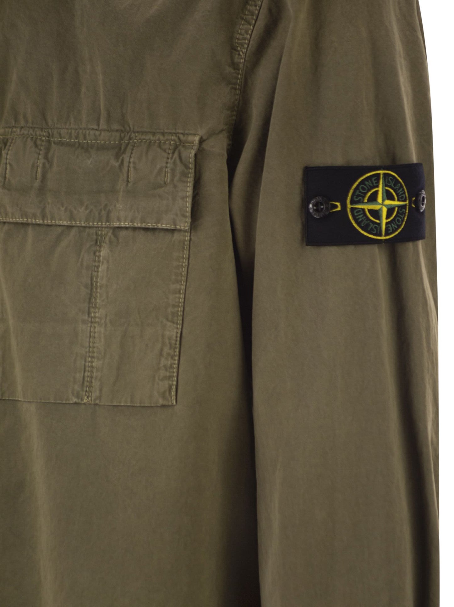 Stone Island Men Regular Fit Overshirt With Zip And Pocket STONE ISLAND