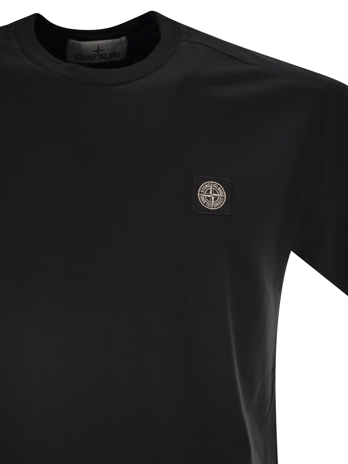 Stone Island Men Slim Fit T-Shirt With Compass Patch STONE ISLAND