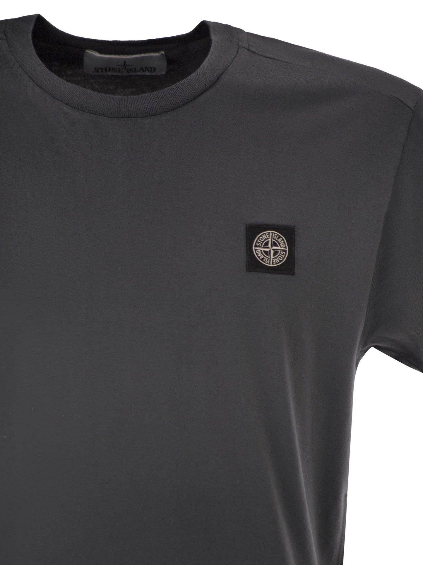 Stone Island Men Slim Fit T-Shirt With Compass Patch STONE ISLAND