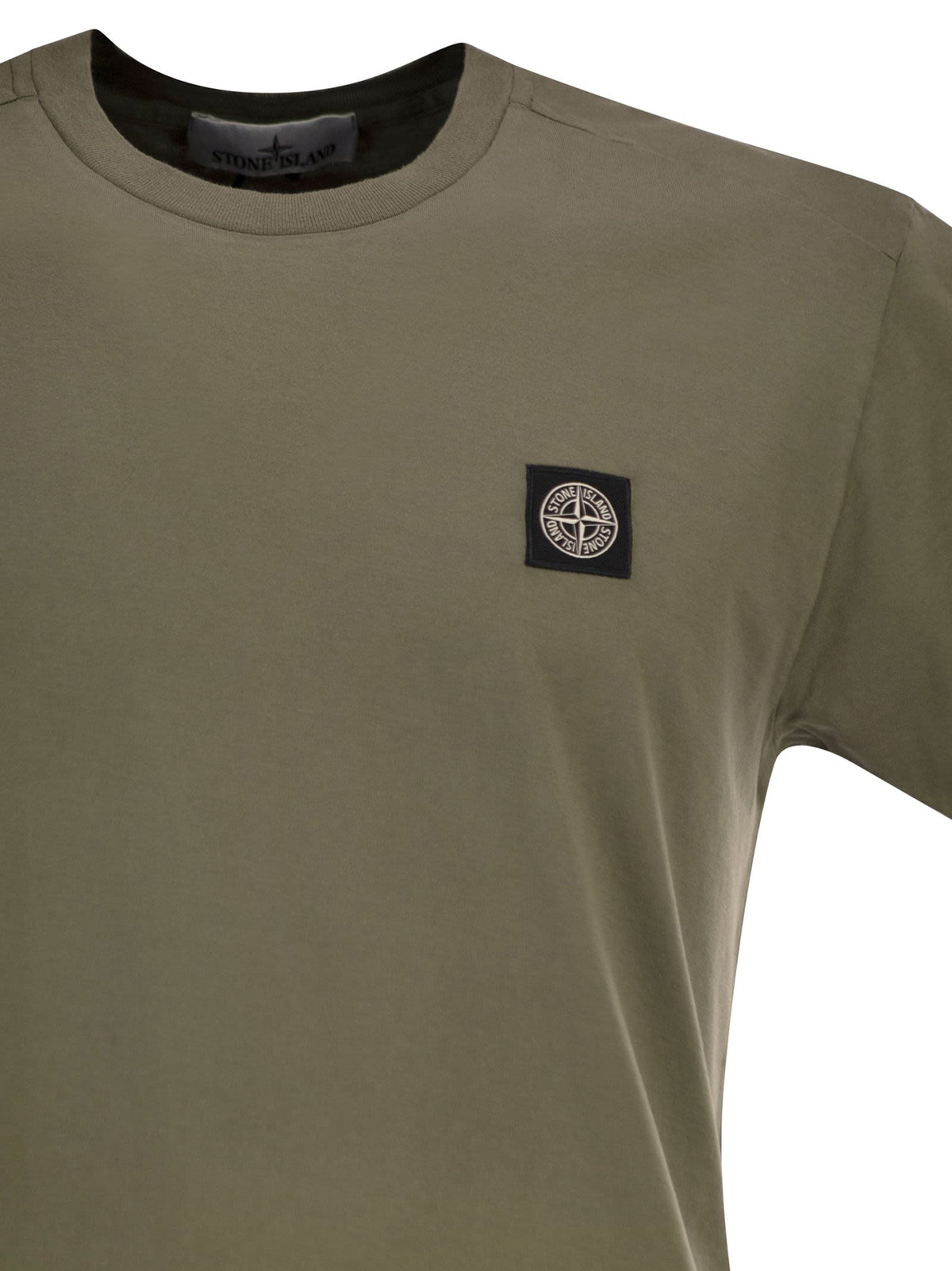 Stone Island Men Slim Fit T-Shirt With Compass Patch STONE ISLAND