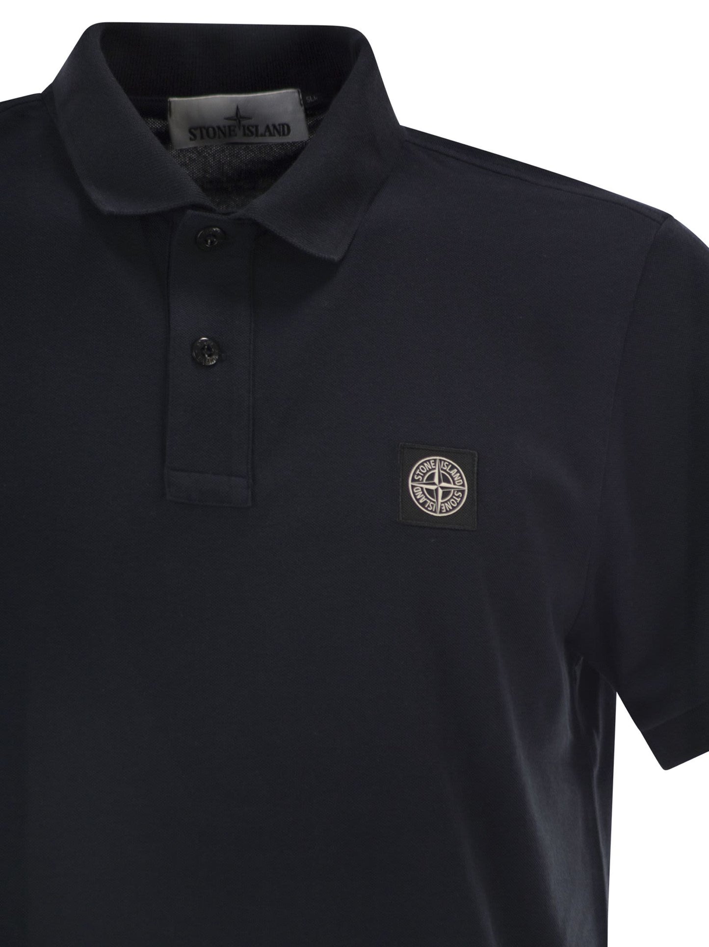 Stone Island Men Regular Fit Short-Sleeved Polo Shirt With Compass Patch STONE ISLAND
