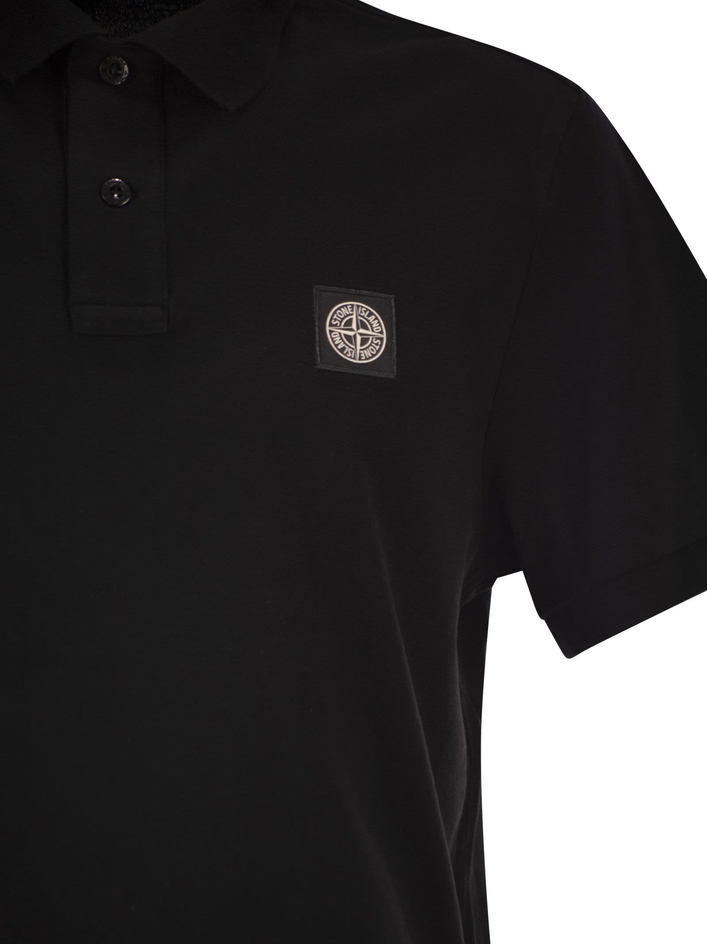 Stone Island Men Regular Fit Short-Sleeved Polo Shirt With Compass Patch STONE ISLAND