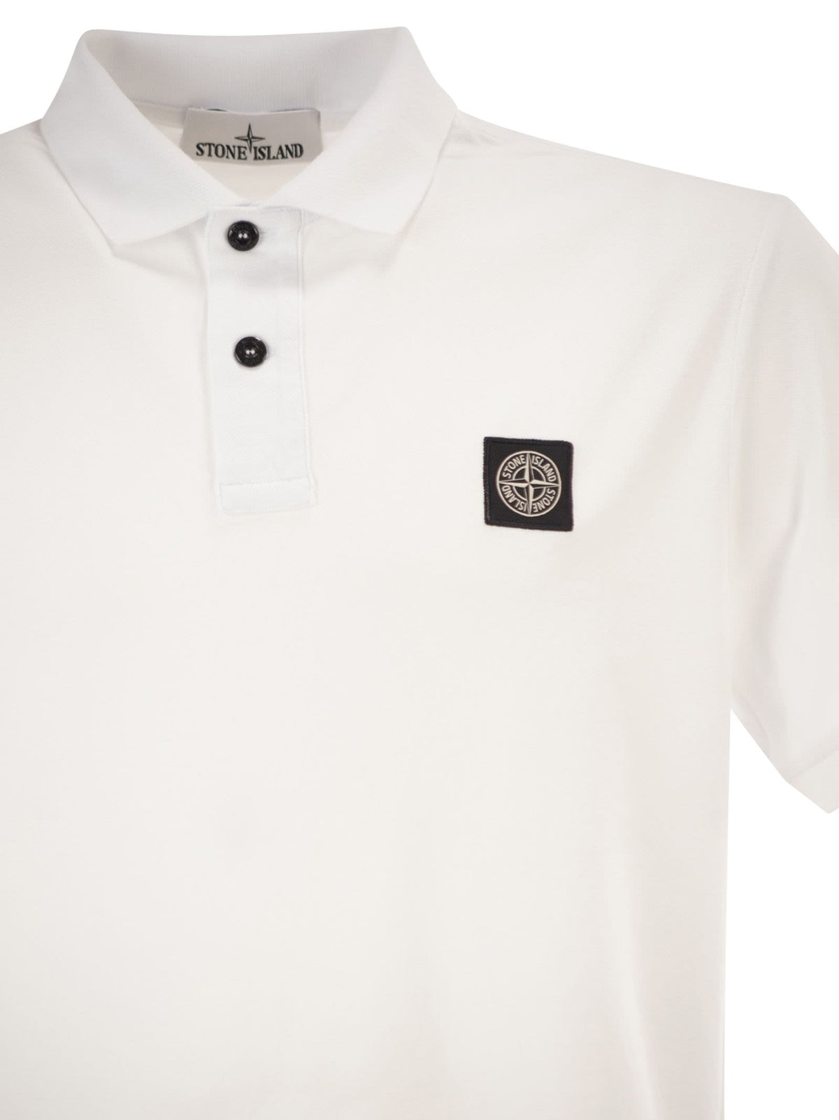 Stone Island Men Regular Fit Short-Sleeved Polo Shirt With Compass Patch STONE ISLAND
