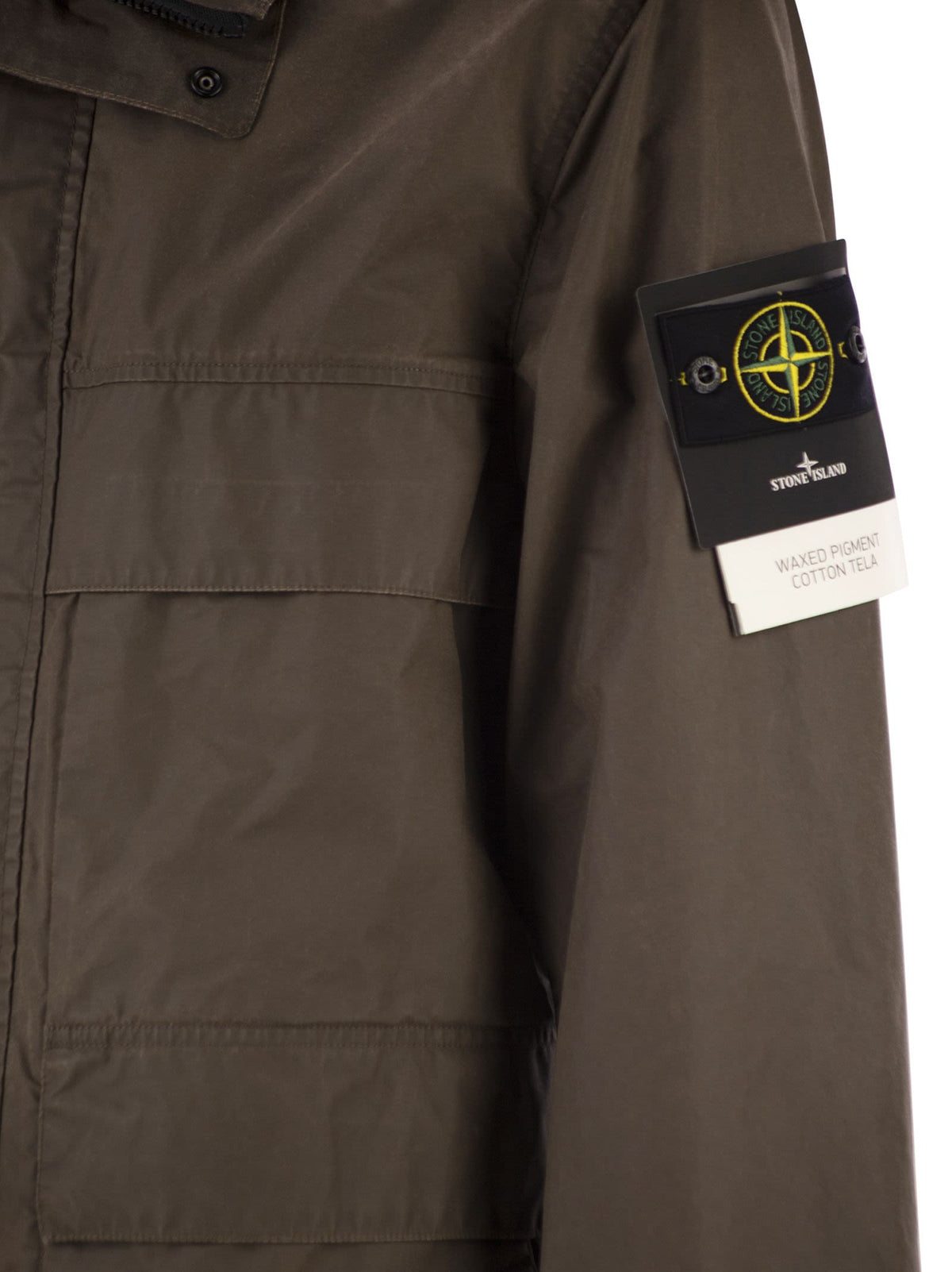 Stone Island Men Field Jacket With Pigmented Wax Coating STONE ISLAND