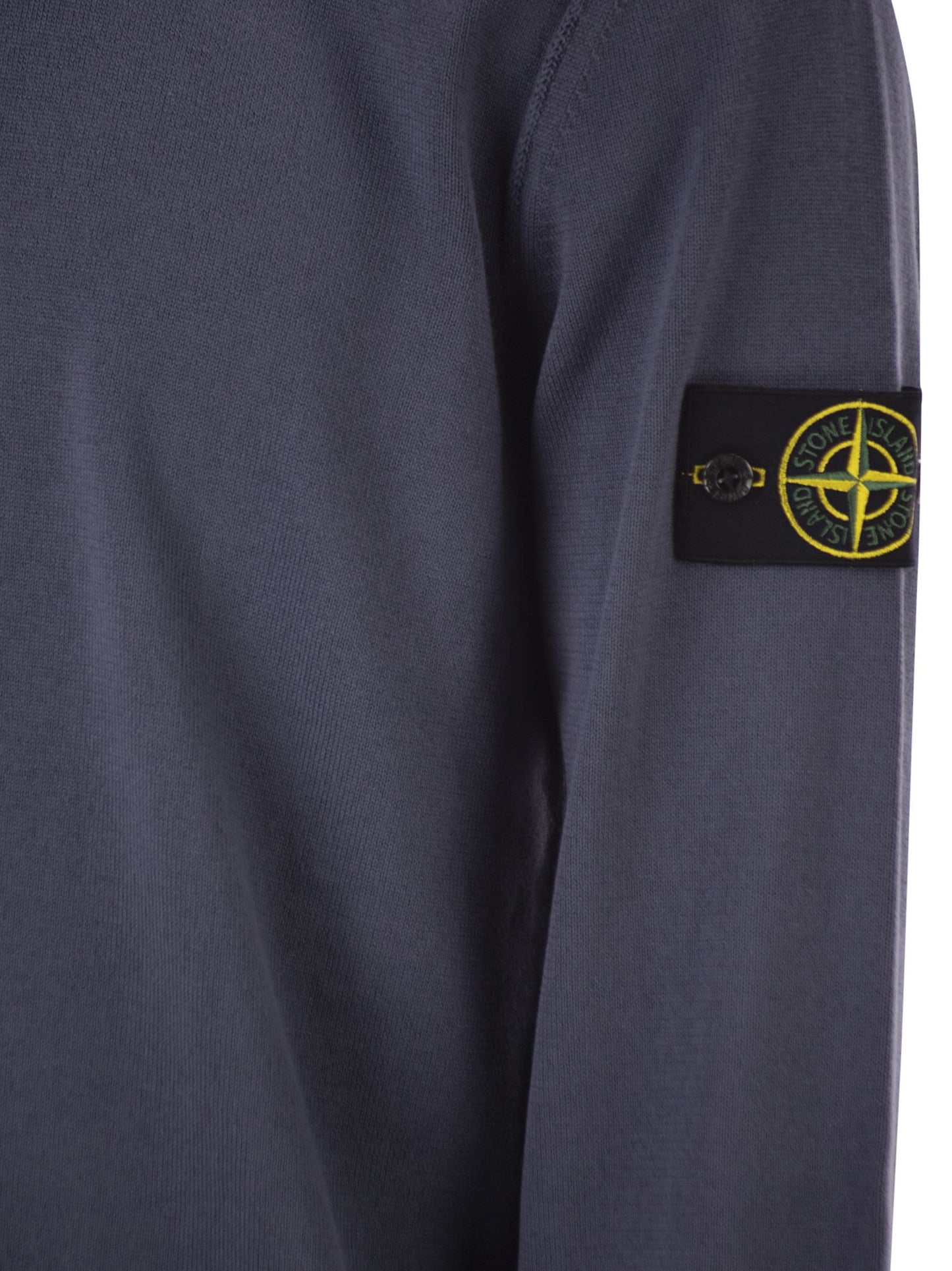 Stone Island Men Crew Neck Jumper With Small Lapel STONE ISLAND
