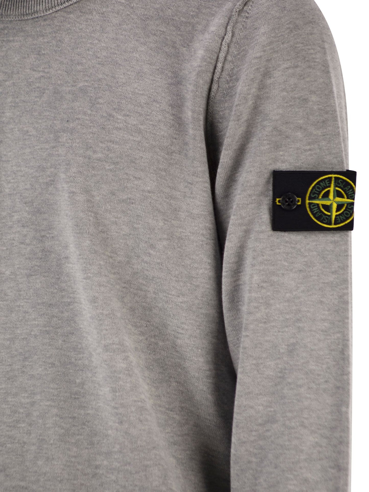 Stone Island Men Crew Neck Jumper With Small Lapel STONE ISLAND